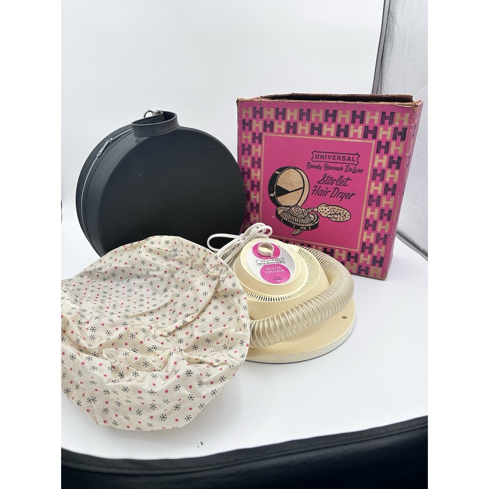 1960s Universal Handy Hannah Starlet Bonnet Hair Dryer & Nail Dryer Tested Works